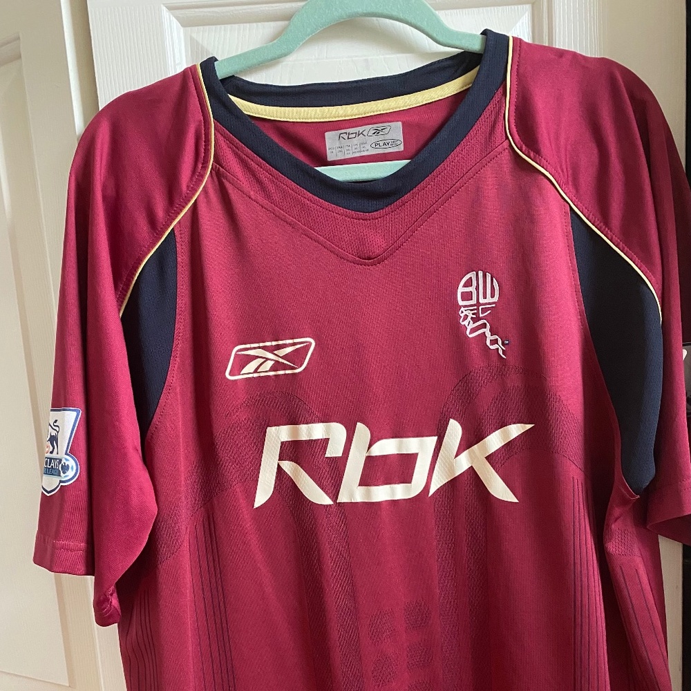 Nicolas Anelka - Bolton Soccer Jersey Reebok size XL - Premier League